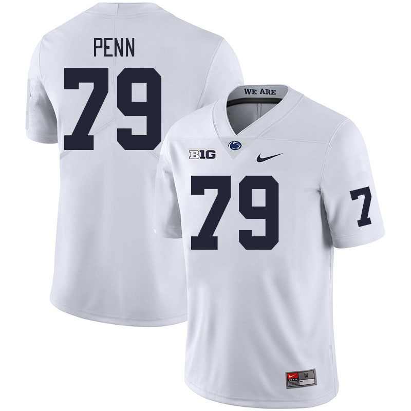 Men #79 Addison Penn Penn State Nittany Lions College Football Jerseys Stitched Sale-White - Click Image to Close